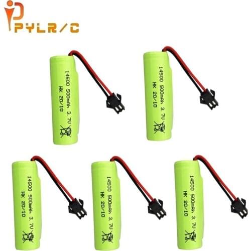 1-10pcs 3.7V 500Mah 14500 Lipo Battery Voor DE35 DE38 Dubbelzijdig Rc Tumbling Stunt Afstandsbediening controle Auto