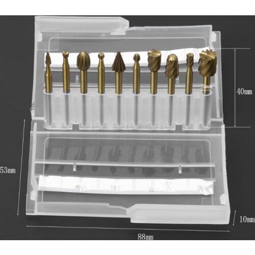 10pcs Rotary File Engraving Cutter Wood Tool Electric Grinding Polishing Head