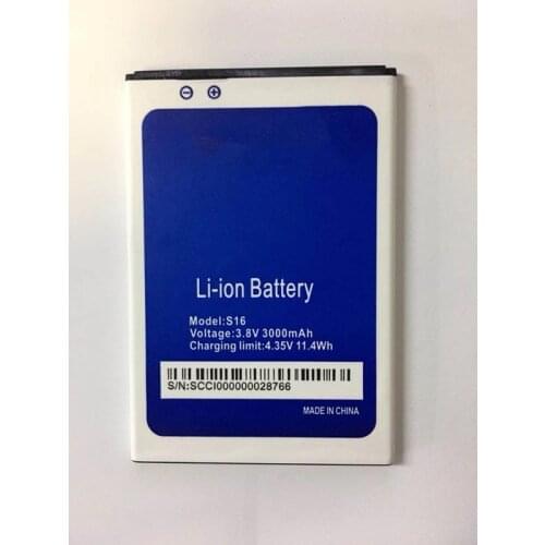 100% Original S16 Battery 3000mAh Replacement 5.5inch HOMTOM S16 Mobile Phone Battery