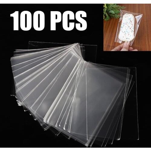 100pcs/Bag Transparent Food Packaging Bag For Candy Lollipop Cookie Packaging Cellophane Cello Bag Non-toxic