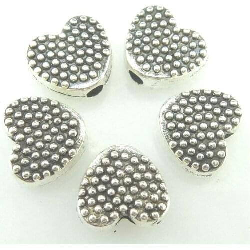 30pcs Vintage Metal Heart Beads 7*6.5*3mm Charms DIY Fashion Pendant for Jewelry Making Earrings Bracelet 16544