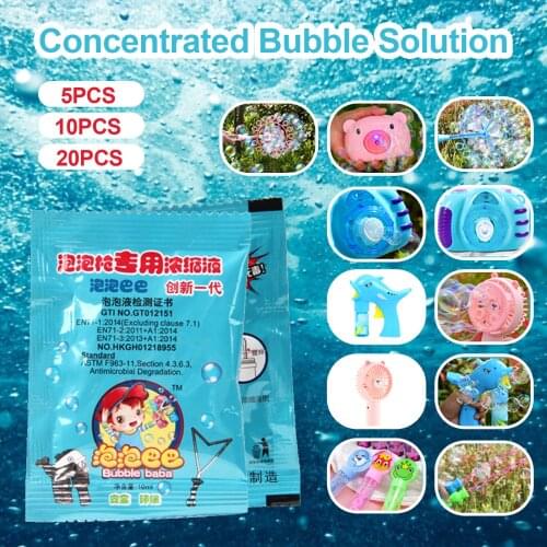 5/10/20Pcs For Kids Concentrate Bubbles Liquid Baby Non Toxic Educational Toy Funny Soap Water Party Indoor Outdoor Gift Beach