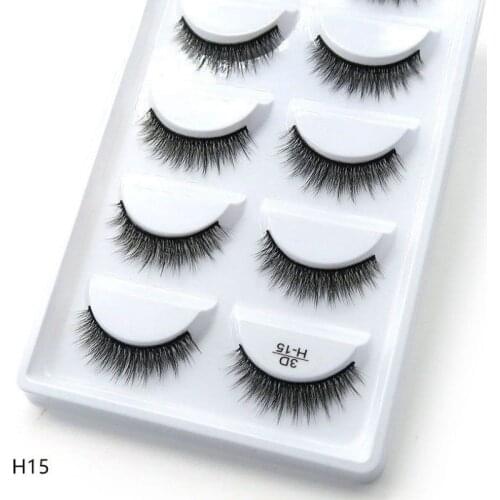 5 Pairs Luxurious 3D Mink Eyelashes Thick Curled Full Strip Lashes Extension Fashion Women Eyes Natural Makeup Beauty Tools