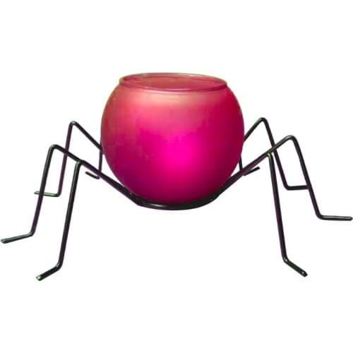 50LB Halloween Iron Spider Candle Holder Decorative Metal Tea Light Desk Candlestick