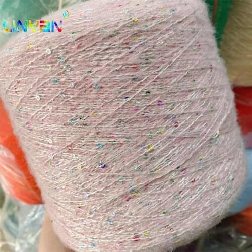 500g*1 piece Sequin Colorful Mohair Blended Yarn for Crochet threads DIY Hand Knitting for knitting Knit sweater shawl t64