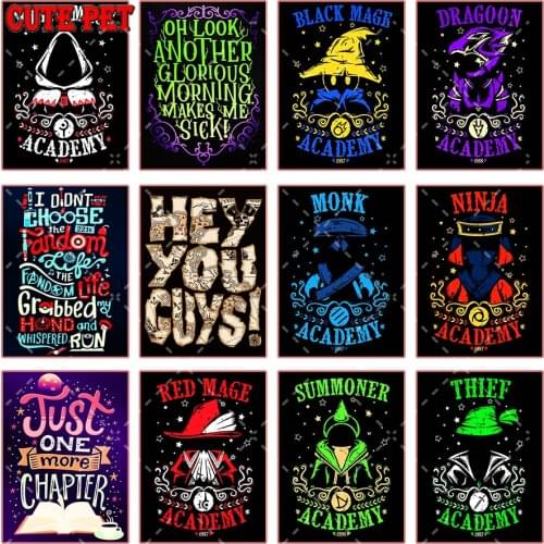 Wizard 5D embroidery saying this text full DIY diamond painting Cross Stitch diamond mosaic rhinestones Halloween Cartoons Decor