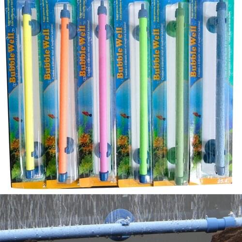 6 Sizes 6 colour Fish Tank Aquarium Air Stone Bubble Wall Aeration Tube Oxygen Pump Diffuser High Efficiency