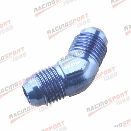 AN4 4AN AN-4 Fitting Male Flare 45 Degree Union Aluminum Alloy Blue