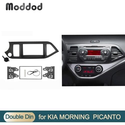 Double Din Car Radio Fascia For KIA Picanto (TA)/ Morning Stereo Dash Kit FitFace Plate Panel DVD Frame Installation Trim