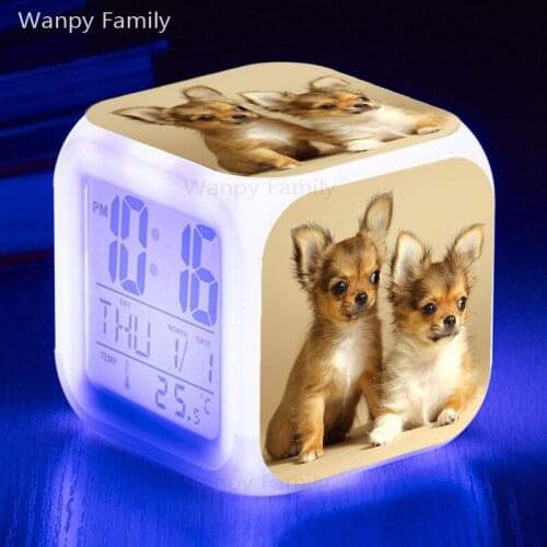 Cute dog alarm clock Childrens room Multifunctional Luminous Digital Alarm Clock For Kids Birthday Gifts