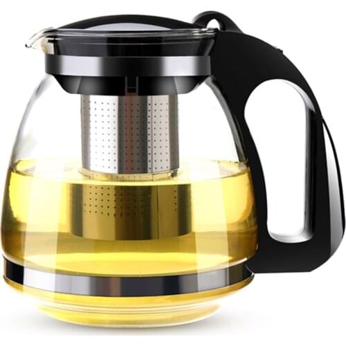 750/1500ml Handmade Teapot With Filter Heat Resistant Glass Tea Pot Infuser Stainless Steel Kettle Wholesale Tea Pots Drinkware