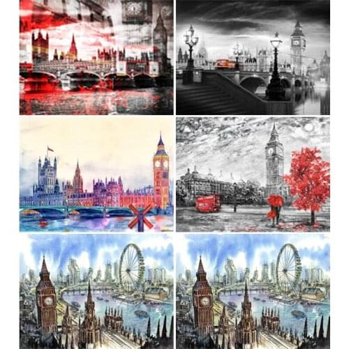 Diy Diamond Painting European Street Landscape Full Drill Square Picture of Rhinestones 5D Diamond Mosaic Embroidery Cross