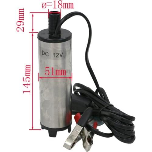 Electric diesel pump 12V/24V DC small submersible oil pump water pump 51mm