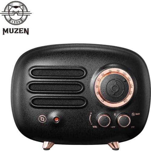 MUZEN Radiooo Foundry Retro Radio Metal Bluetooth Speaker Building Block Series Creative Gift FY101BK