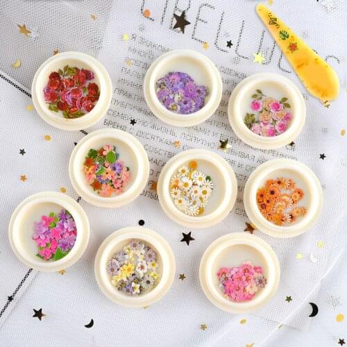 DIY Wood Pulp Chips Box Epoxy Resin UV Stencils Decorative Paper Flowers DIY Manicure Crafts TS2 DIY Craft Supplies