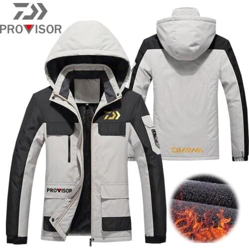 2020 NEW Fishing Jacket Daiwa Fleece Winter Waterproof Warm Fishing Clothing Windbreak Overcoat Outdoor Mountaineering Jacket