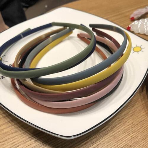 Solid Female Frosted Bezel Headband Turban Hairband for Women Lady Hair Hoop Hair Accessories Headwear Headdress Elegant