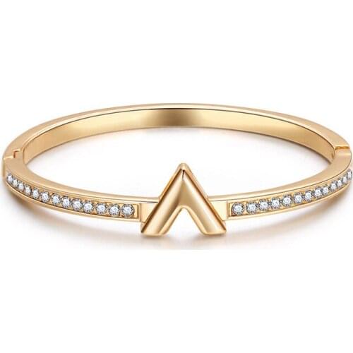 ORNAPEADIA Fashion OL Bracelet 2021 New Bracelet Classic Wild V-shaped Diamond Fresh Minimalist Womens Fine Bangle Wholesale