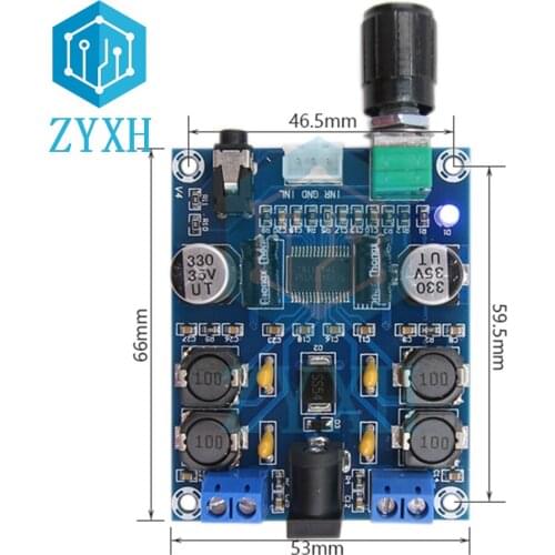 XH-M312 TPA3118D2 Digital Amplifier Board 45W*2 DC 12V-28V 3A Stereo Audio AMP Volume Control For 4-8 Ohm Speaker
