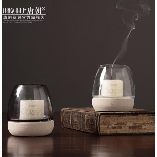 Transparent Candle Holder European Small Farmhouse Taper Candle Holder Wedding Glass Portacandele Decoration Home WE50ZT