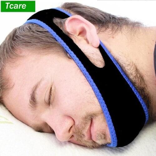 Tcare 1Pcs Snoring Chin Strap Adjustable Anti Snore Chin Strap Support Stop Snoring- Natural and Instant Snore Relief Jaw Belt