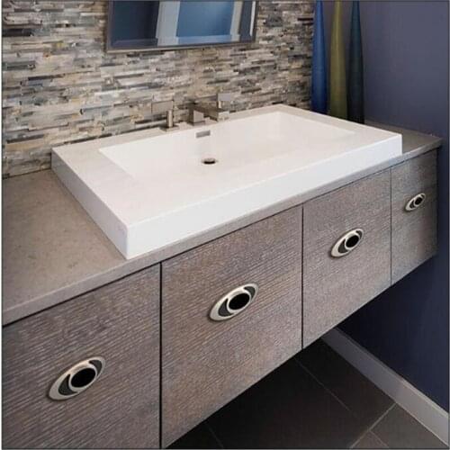 Slot Cupboard Pulls England Design flat dresser pulls European Drawer Square Knobs Kitchen Cabinet Handles Furniture Handle