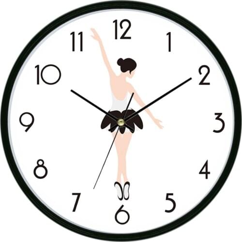 Modern Large Wall Clock Dance Silent Hanging Wall Clocks Yoga Hall Wall Watches Kids Wall Clock Beauty Reloj De Pared Home Decor