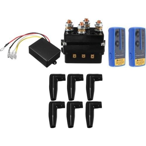 Universal 12V 500A Winch Remote Contactor Winch Control Solenoid Relay Twin Wireless Remote Recovery Car Motorcycle Accessories