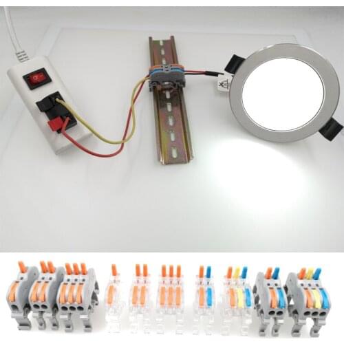 Universal Rail Terminal Block electricos cable wire connector quick connector universal compact terminal block plug-in