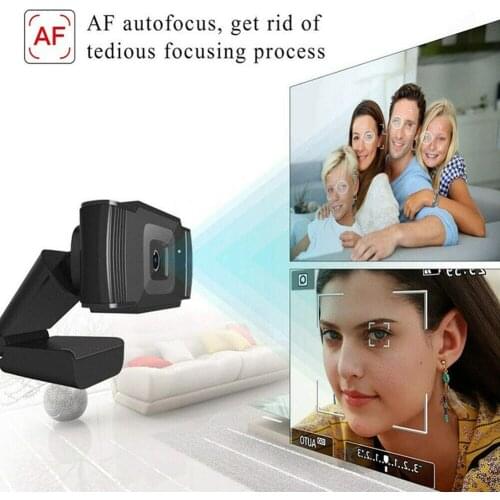 12MP Rotatable USB Webcam Adjustable Web Camera with Microphone for Video Live Laptop Desktop Computer Accessory