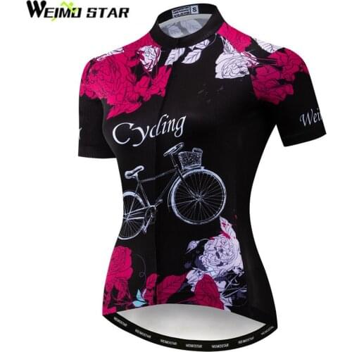 Weimostar Bike Team Cycling Jersey Shirt Summer Women Short Sleeve Bicycle Clothing Maillot Ciclismo Quick Dry MTB Bike Jersey
