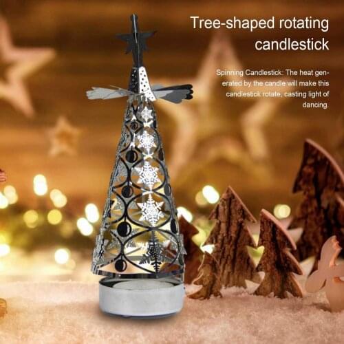 Iron Candle Holders Tree-shaped Spinning Candlestick Wedding Candle Stand Exquisite Candlestick For Christmas Table Home Decor