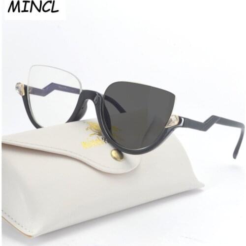 Cat Sun Photochromic Finished Women Myopia Eyeglasses Frame with color lens Sun glasses optical Myopia sunglasses UV400 FML