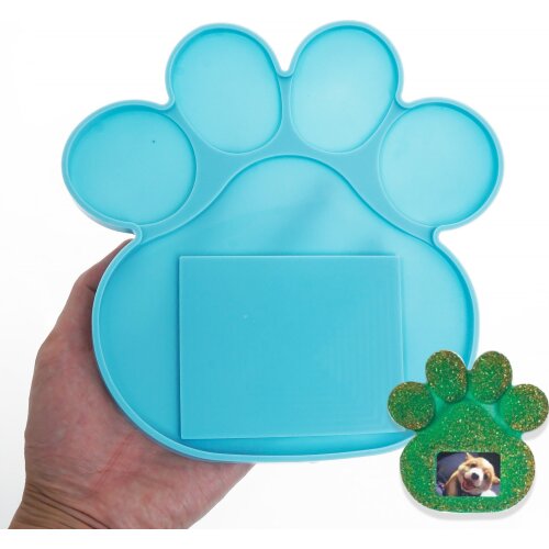 1PC Silicone Paw Monument Mold, Pet Dog Photo Frame Mold, Paw Frame Mold 10370150