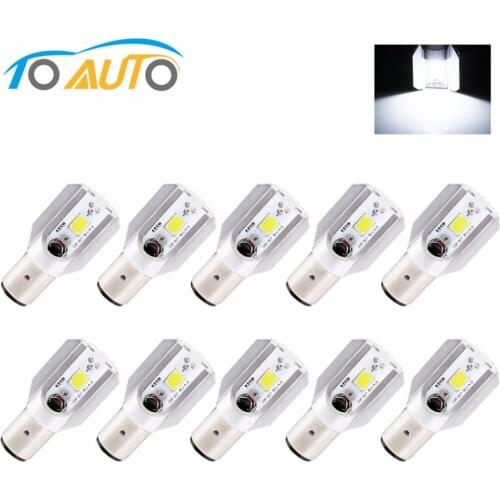 10PCS H6 Led Motorcycle Headlight Bulbs COB Led 1000LM BA20D Lamp Scooter ATV Moto Accessories Fog Lights For Suzuki