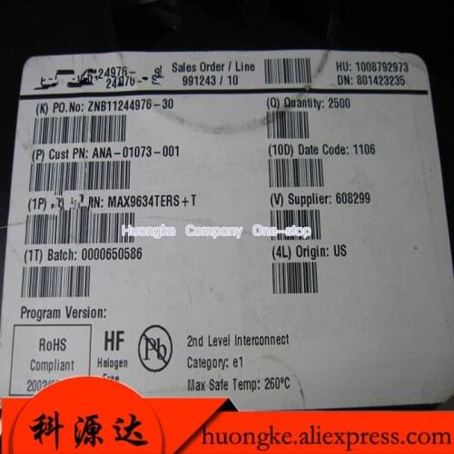 10PCS/LOT MAX9634TERS+T MAX9634TERS UCSP-4 printing ABX in stock