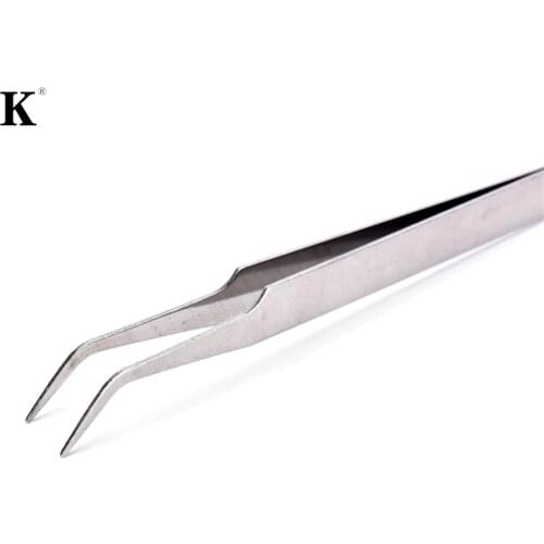 2Pcs/set Useful Curved Nail Art False Fake Eye Lashes Eyelash Extension Tweezers Nippers Pointed Clip Nail Art Tool