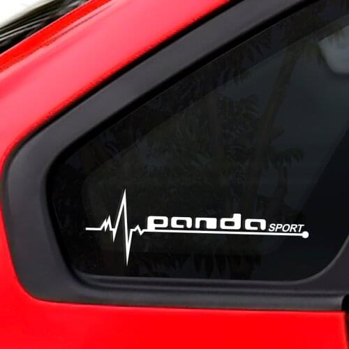 2PCS Sport Car Stickers And Decals For Fiat Panda Auto Reflective Waterproof Decorative Side Window Vinyl PVC Decals Accessories