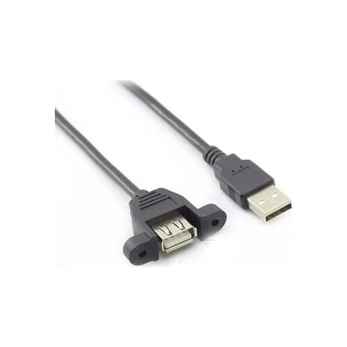 30CM USB 2.0 A Male to USB2.0 A Female Extension Molded Panel Mount Extention Port Cable USB 2.0 Male to Female Panel 1PC