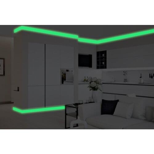 5cm * 300cm Luminous band Wall Sticker Glow in the dark baseboard living room bedroom home decoration decal DIY Strip Stickers