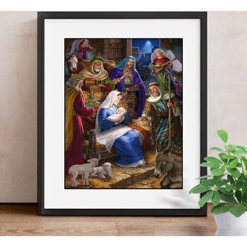 Diamond Mosaic Religious For People 5D DIY Embroidery Diamond Painting "Religious Mother & Child" Full Square Home Deco