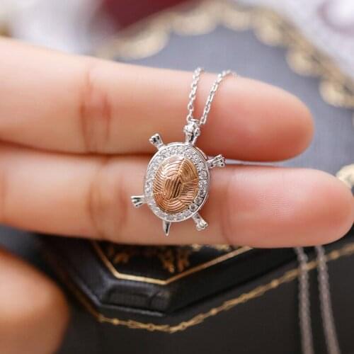 Brillian Lucky Tortoise Woman Necklace Jewelry AAACZ Wedding Ball Animal Jewelry Fashion Gift