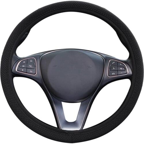 38CM Four Seasons Universal Car Wheel Steering Cover Sandwich Fabric Breathable Elestic Steering Wheel Protection
