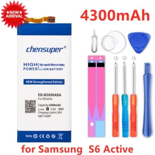EB-BG890ABA Top Brand 100% 4300mAh Battery for Samsung Galaxy S6 Active G890A G870A Galaxy S6 Active LTE-A, SM-G890, SM-G890A