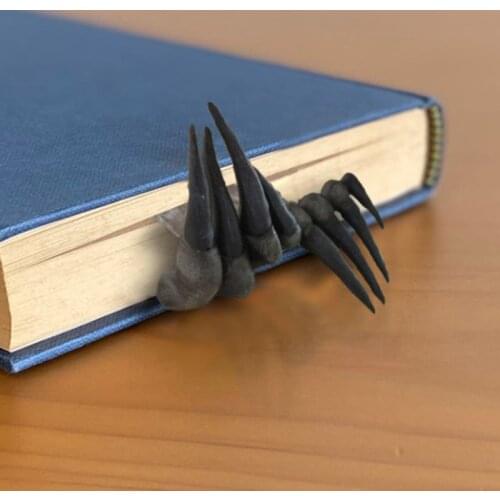 Halloween Devil Claw Resin Crafts Horror Devil Hand Bookmark Diy Creative School Office Desktop Decoration