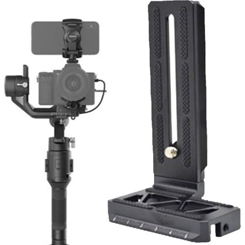 L-Shape Bracket 1/4 inch Screws Camera Mounting Quick Release Plate for DJI Ronin S SC Gimbal Vertical Stabilizer Accessories