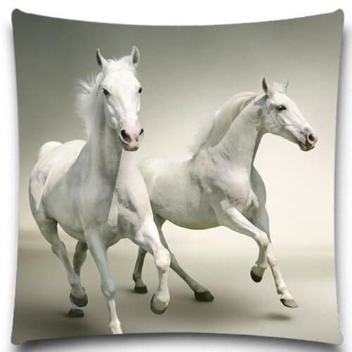 Horse Pattern Throw Pillow Cover Cushion cover Dandelion bed sofa pillows case Cotton polyester Square Home Decorative