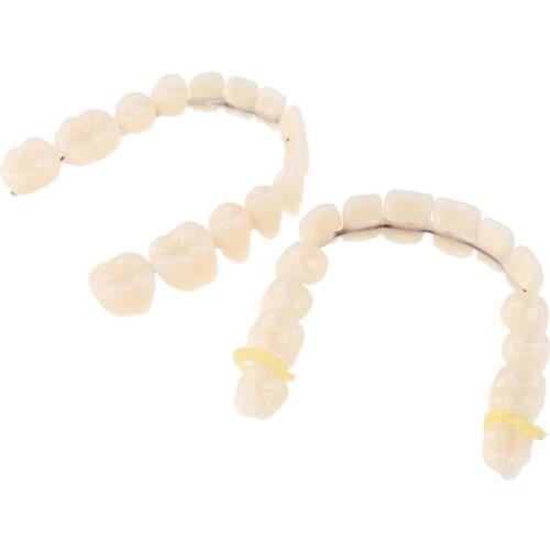 Material Teeth Whitening 28pc/set Resin Teeth Denture Upper Lower Shade A2 Manufactured Artificial Preformed Dentition Oral Care