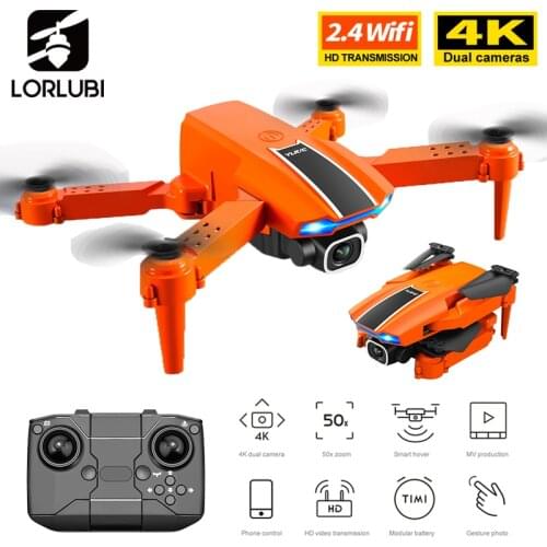LORLUBI S65 Mini Drone 4K Profesional HD Daul Camera Wifi FPV Foldable Dron Quadcopter One-Key Return 360 Rolling RC Helicopter