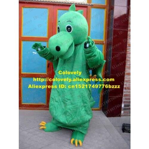 Fancy Green Loong Dragon Dinosaur Phytodinosauria Dino Pterosaur Mascot Costume Mascotte With Large Body Adult No.241 Free Ship